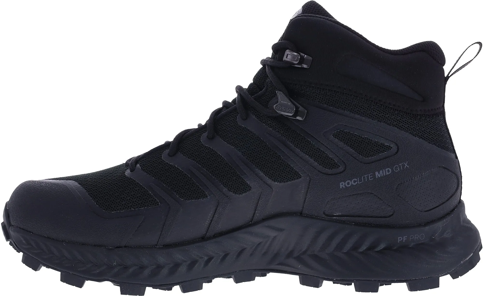 Durable Walking Boots Inov8 Roclite Mid GORE-TEX WIDE FIT Womens Walking Boots - Black