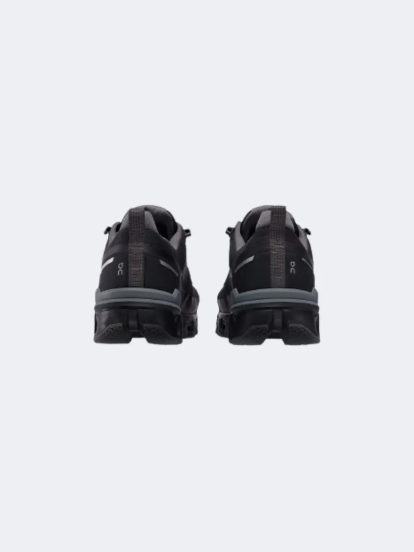 On Cloudwander Waterproof Men Hiking Shoes Black/Eclipse Mountain Path Fit