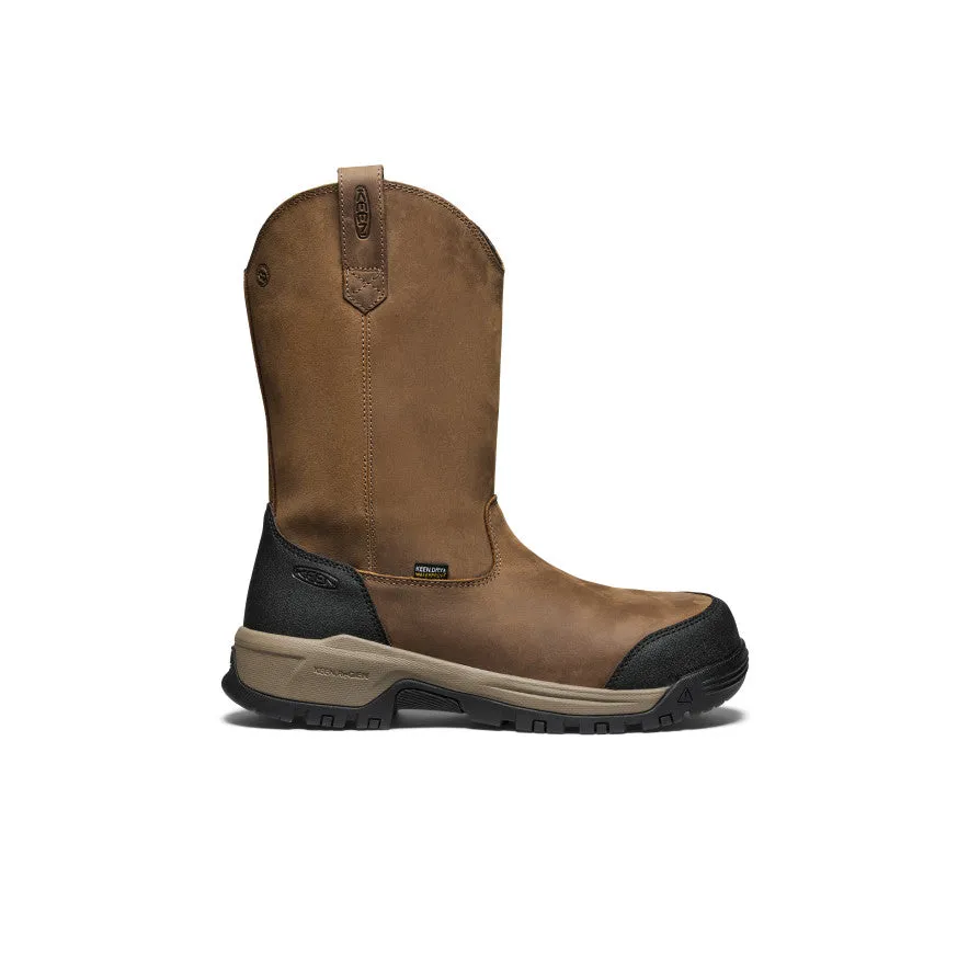 Men's Evanston Pull-On Waterproof Boot (Carbon Toe)  |  Bison/Black Dual Tone
