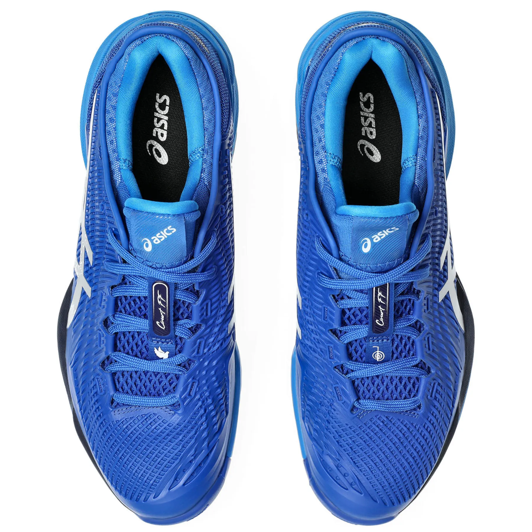 Versatile Design Hard wearing Asics Court FF 3 Novak Tennis Shoes - Tuna Blue/Pure Silver