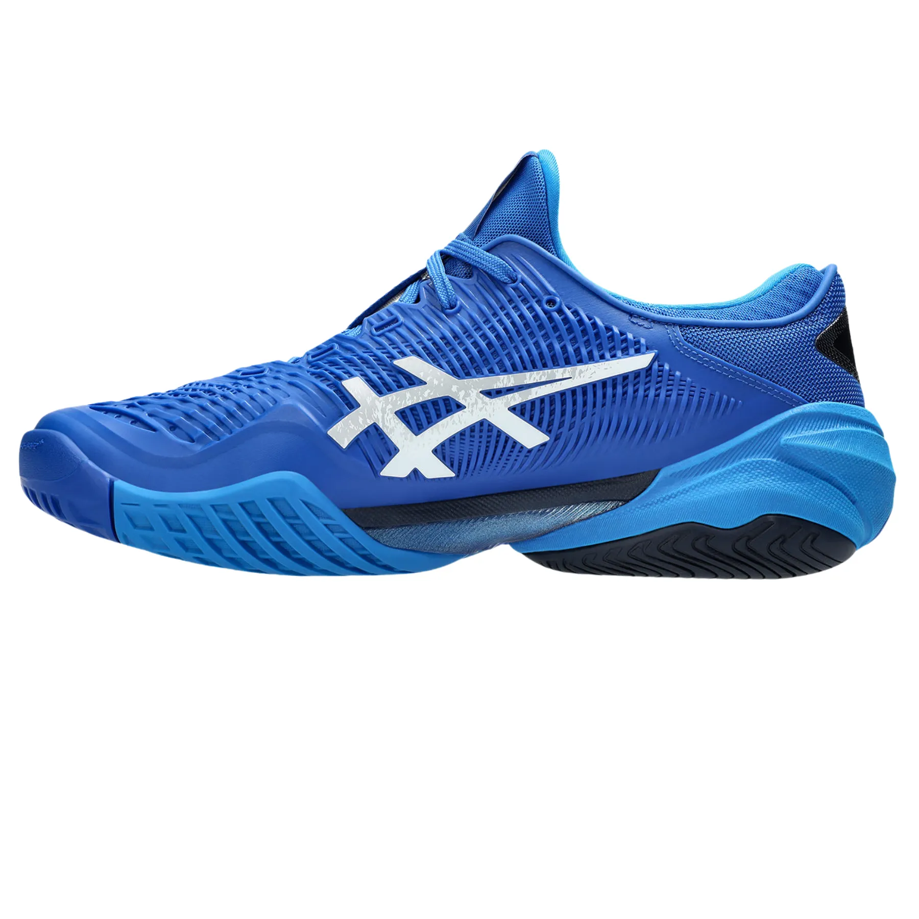 Asics Court FF 3 Novak Tennis Shoes - Tuna Blue/Pure Silver Trail Style