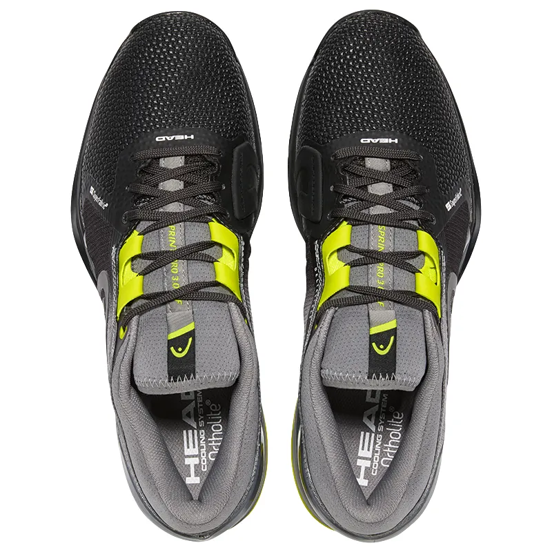Foot Fit Comfort footbed Head Sprint 3.0 SF Tennis Shoes - Black/Yellow