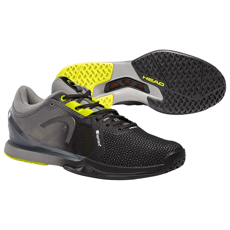 Head Sprint 3.0 SF Tennis Shoes - Black/Yellow young adults Comfortable fit