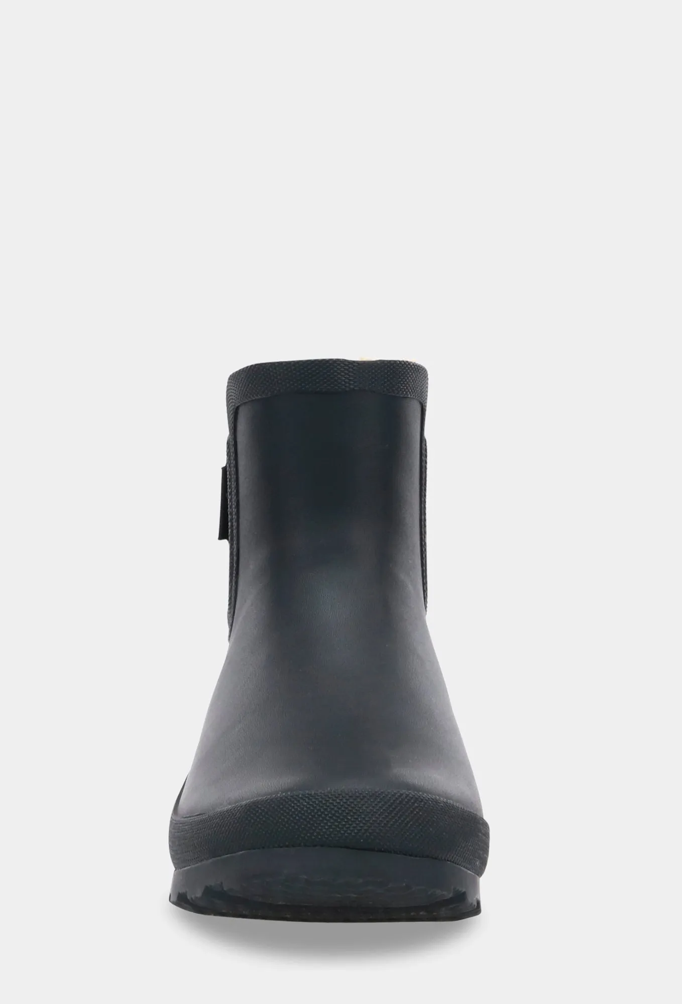 PLUSH CHELSEA RAIN BOOT- BLACK Trendy Waterproof