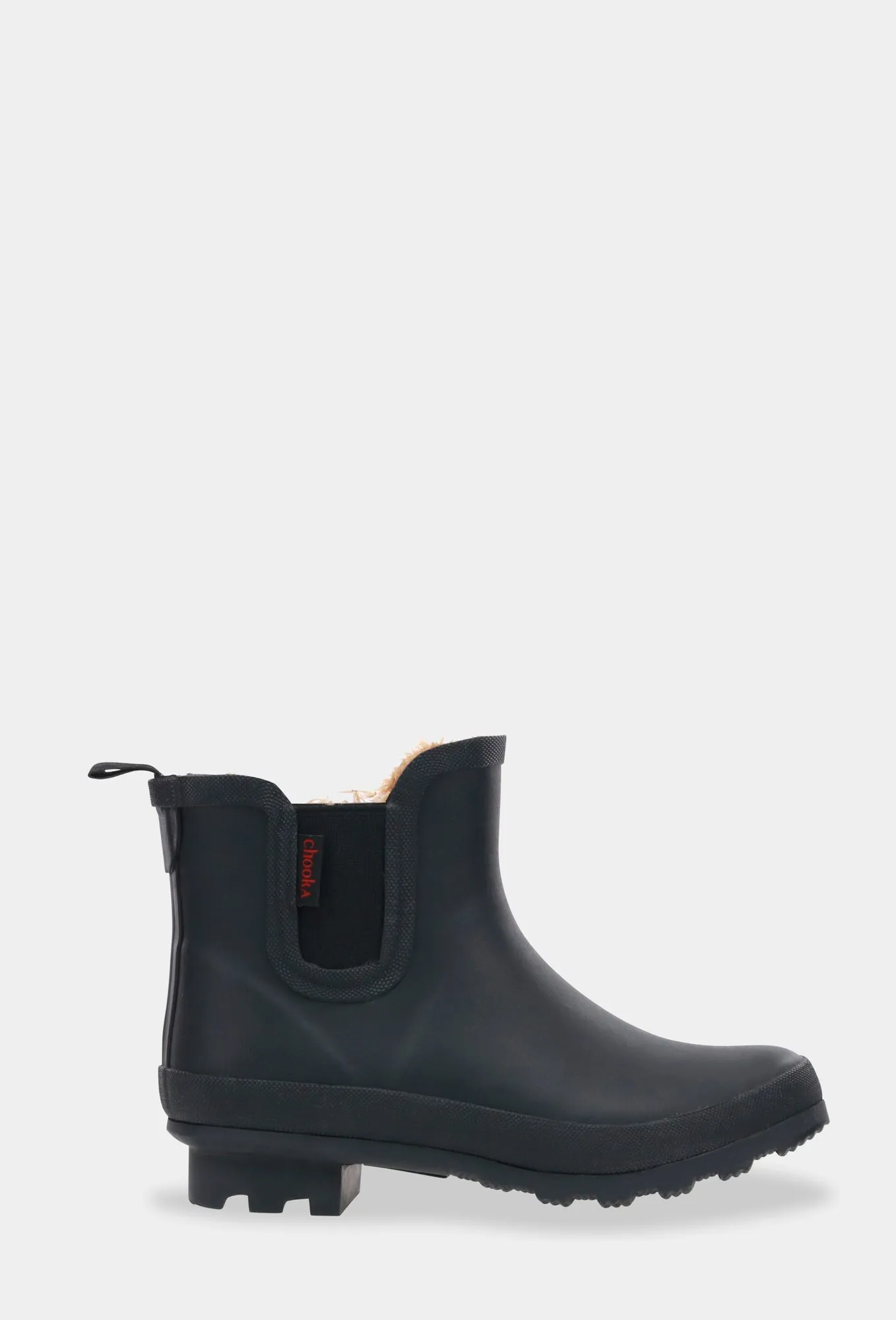 Comfy Boots PLUSH CHELSEA RAIN BOOT- BLACK