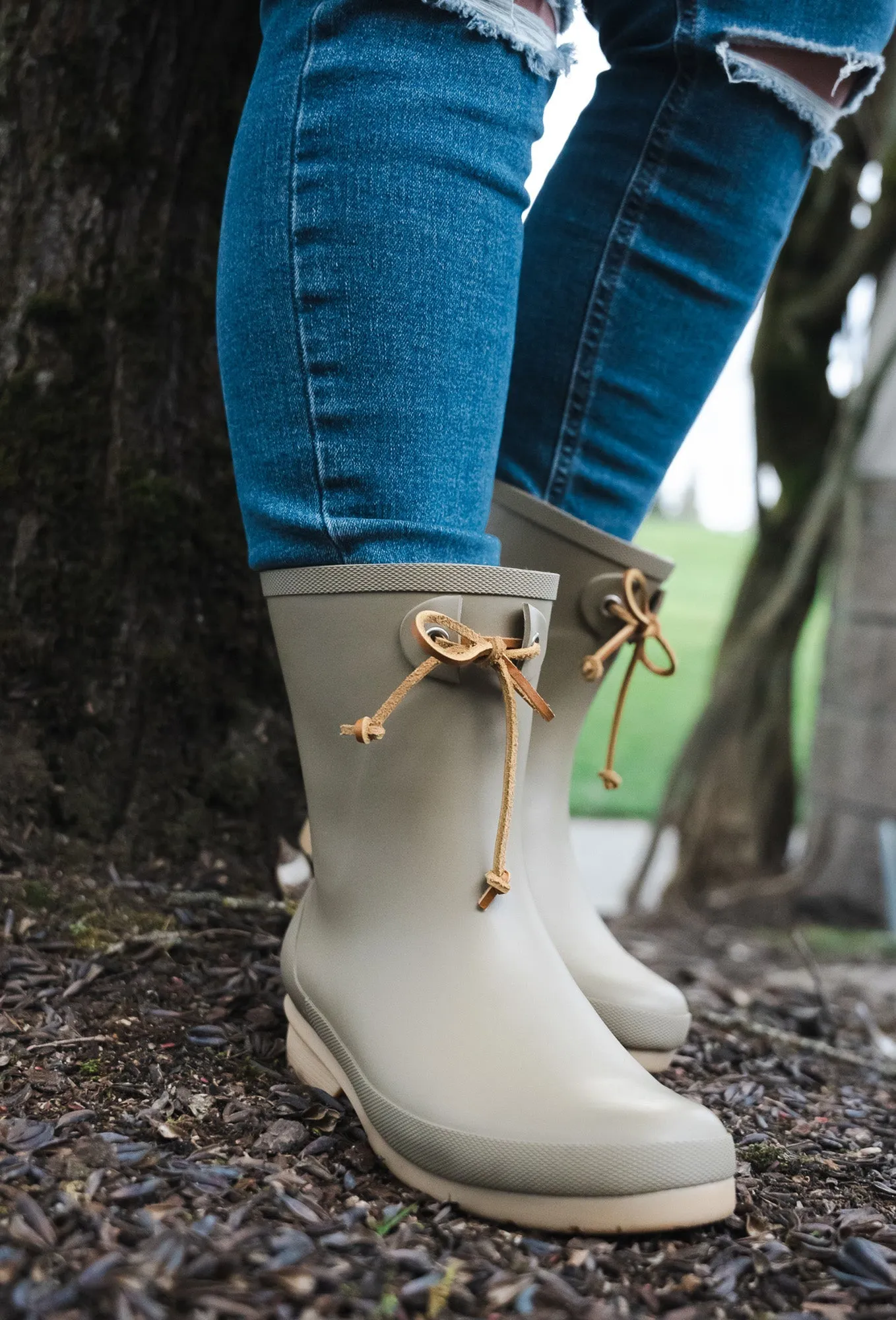Functional Boots TIE MID RAIN BOOT - MOSS