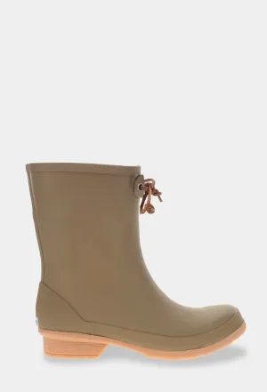 Waterproof Comfort TIE MID RAIN BOOT - MOSS