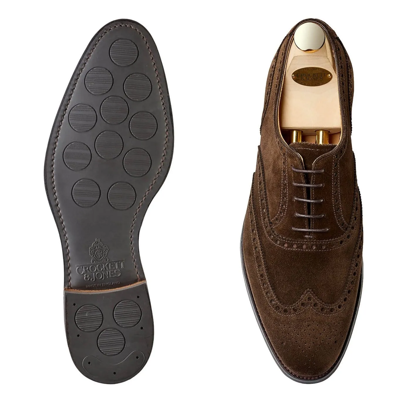 Westgate 2 Dark Brown Calf Suede Modern Look Fit Leather