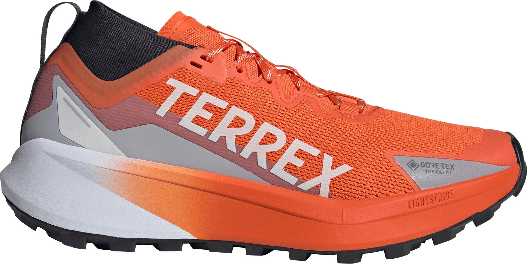 adidas Terrex Agravic GORE-TEX Mens Trail Running Shoes - Orange Dynamic Push