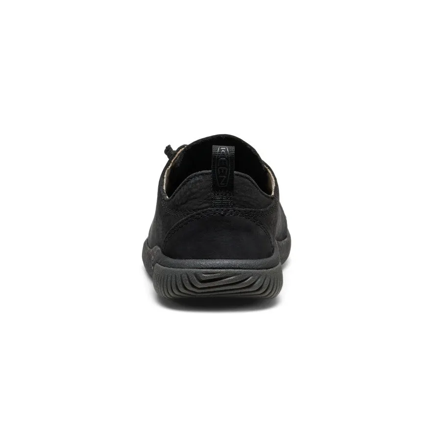 Comfort support Team Match Big Kids' KNX Leather Sneaker  |  Triple Black