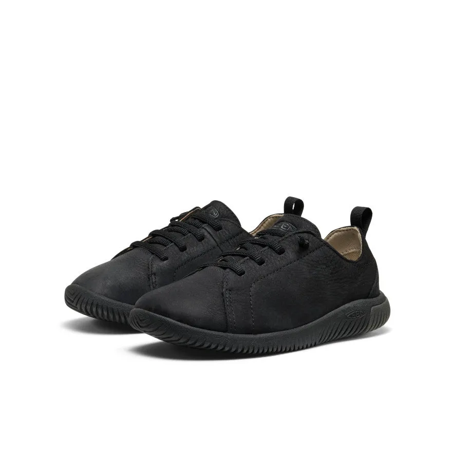 Big Kids' KNX Leather Sneaker  |  Triple Black Work Base