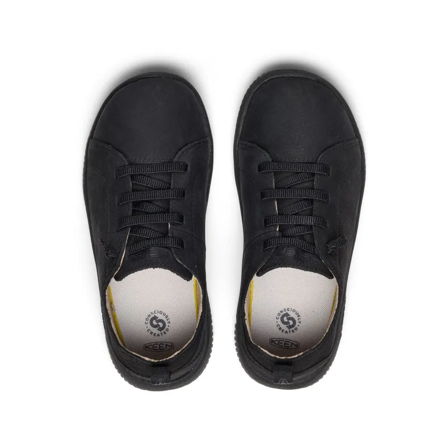 Big Kids' KNX Leather Sneaker  |  Triple Black Sport Life Fairy Step