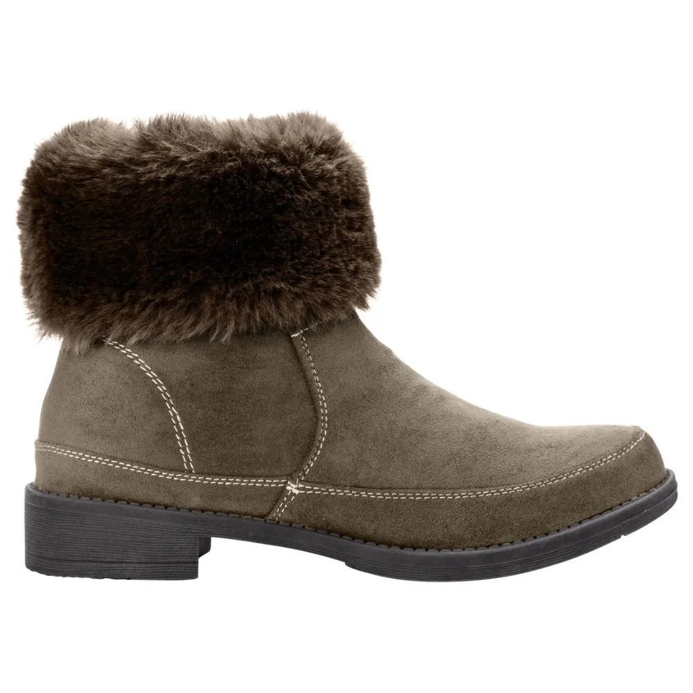 Snow Guard Chilly Snow Treks Propet Tabitha Faux Fur Smoked Taupe Ankle Boot (Women's)