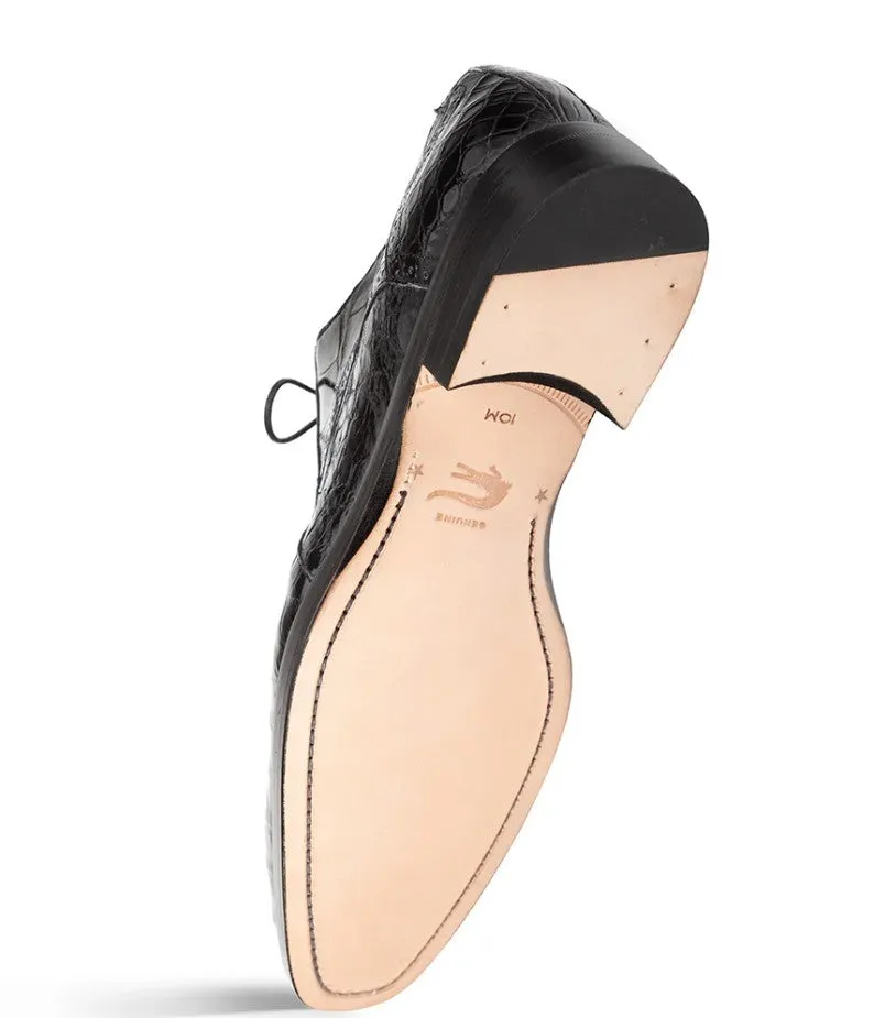 Style: "Dandy" Alligator Derby Forest Black Fitness Vibe Cushioned