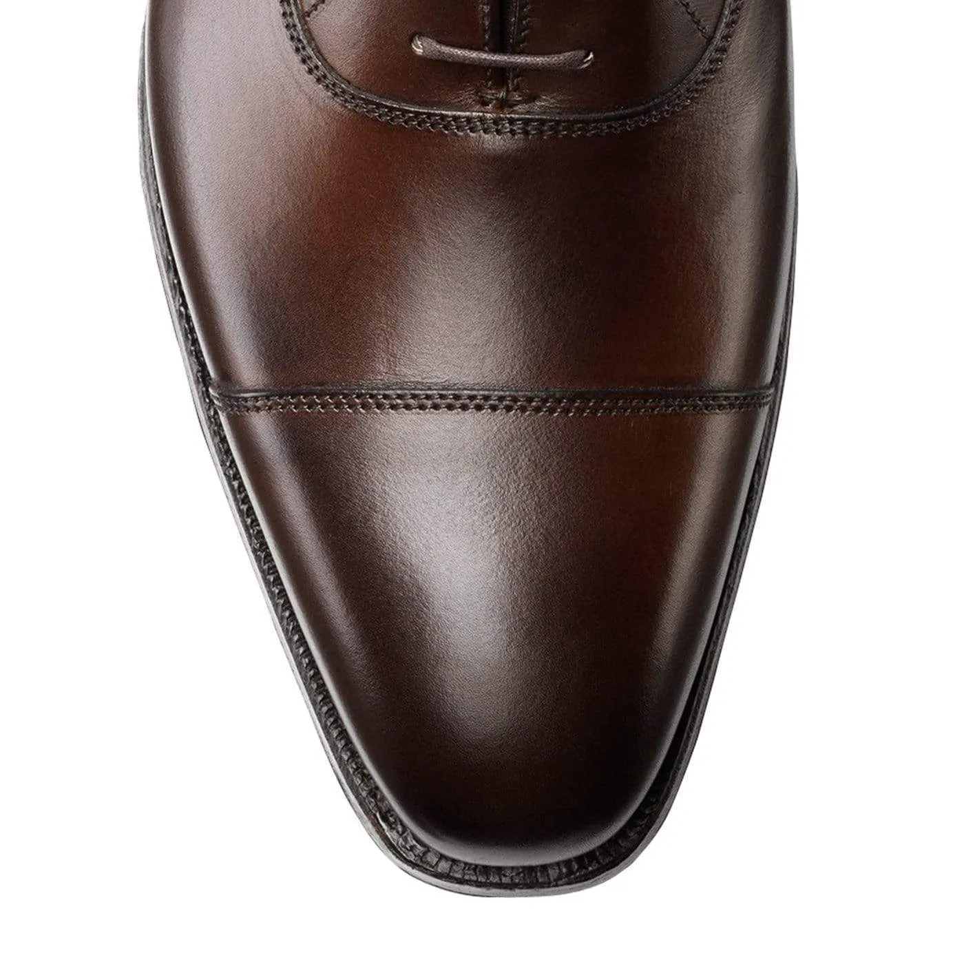 Hallam Dark Brown Burnished Calf Simple Leather