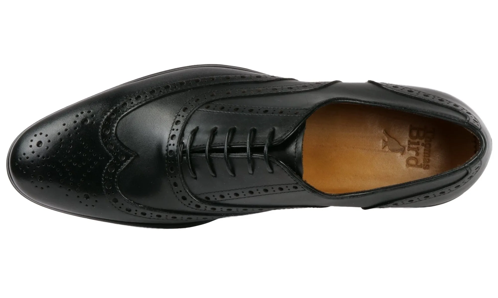 Sophisticated Look Cambridge Wingtip Oxford Brogue Black