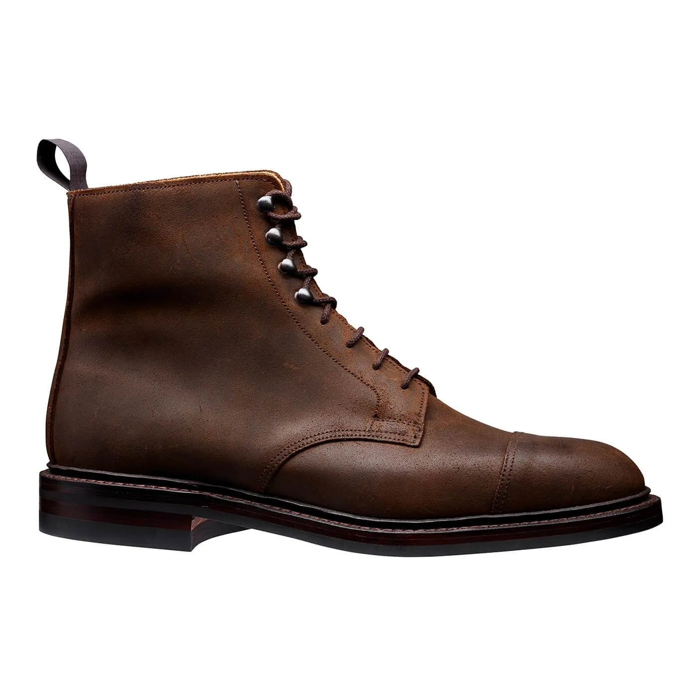 Coniston Dark Brown Rough-Out Suede Soft Base Balanced Sole Support