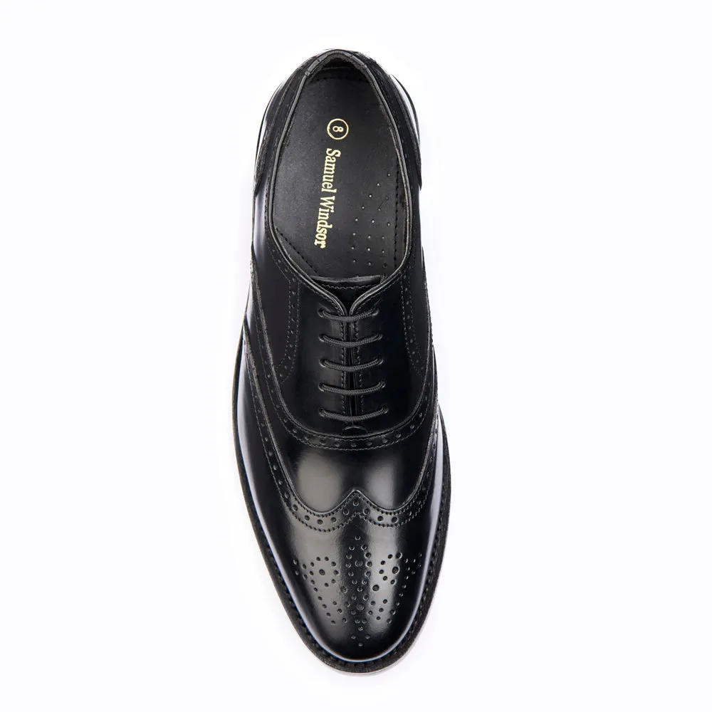 Simple Fit Style Timeless Performance Cheltenham Brogue - Black
