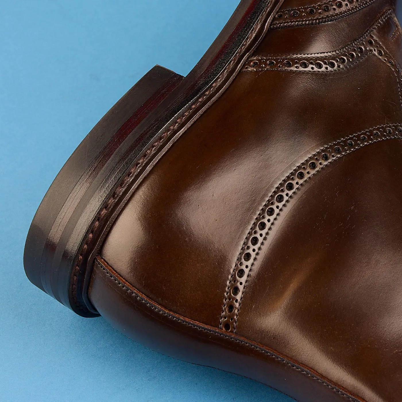 Lindrick 2 Dark Brown Cordovan Durable Stitch Detailing Office Ready Shoes