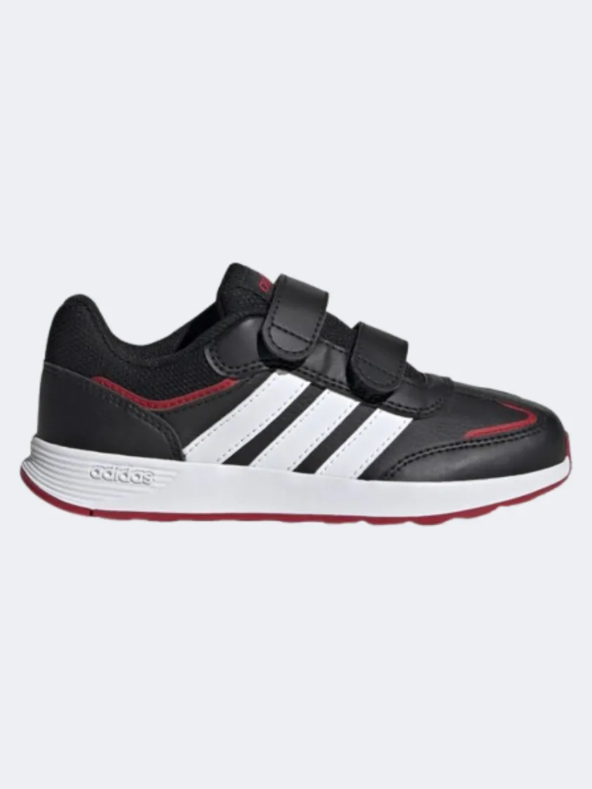 Adidas Tensaur Switch Cf Ps-Boys Sportswear Shoes Black/White/Scarlet Balance Fit