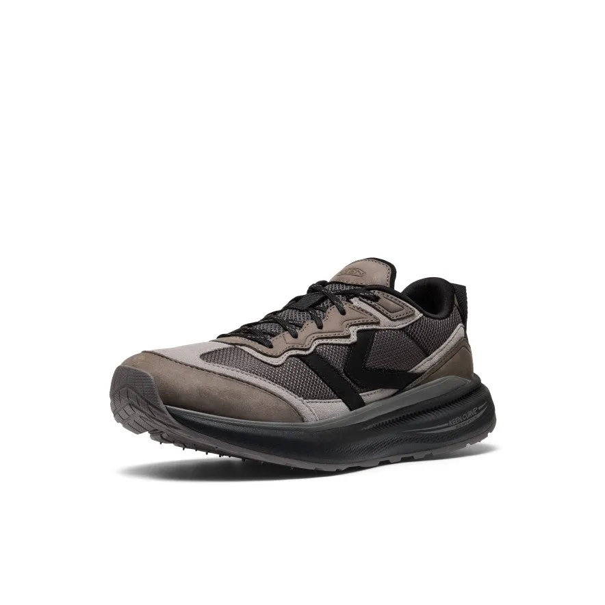Stride Bold Comfort arch Men's WK500 Leather Walking Shoe  |  Steel Grey/Black