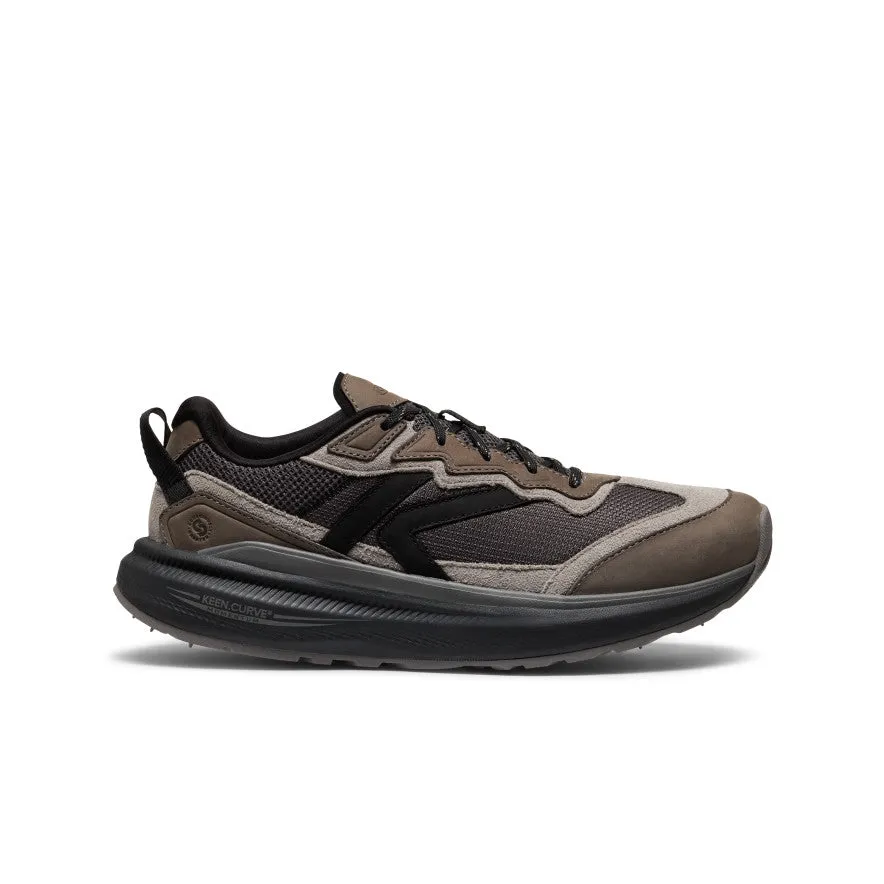 Work Life Strong Step Men's WK500 Leather Walking Shoe  |  Steel Grey/Black