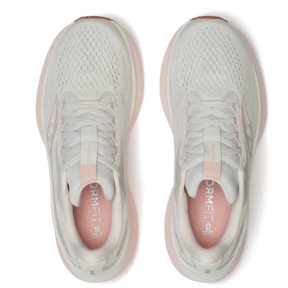 rural running shoe operation Ultimate Comfort Saucony Women's Ride 18 Running Shoes in Quartz/Peony - Online Exclusive