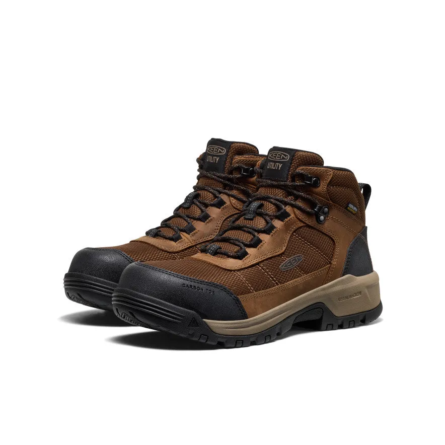 Men's Skokie Waterproof Work Boot (Carbon Toe)  |  Dark Earth/Black Night Out Rain Safe