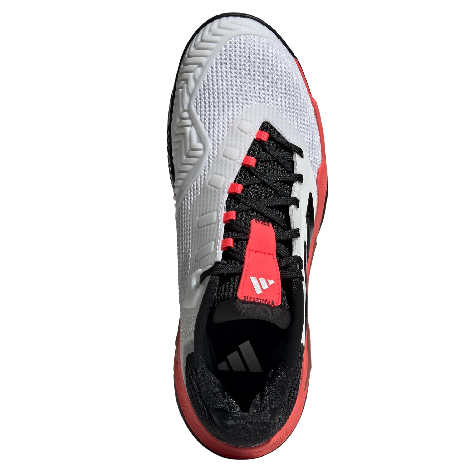 Adidas Barricade 13 Mens Tennis Shoes - Cloud White/Core Black/Lucid Red Balance Control