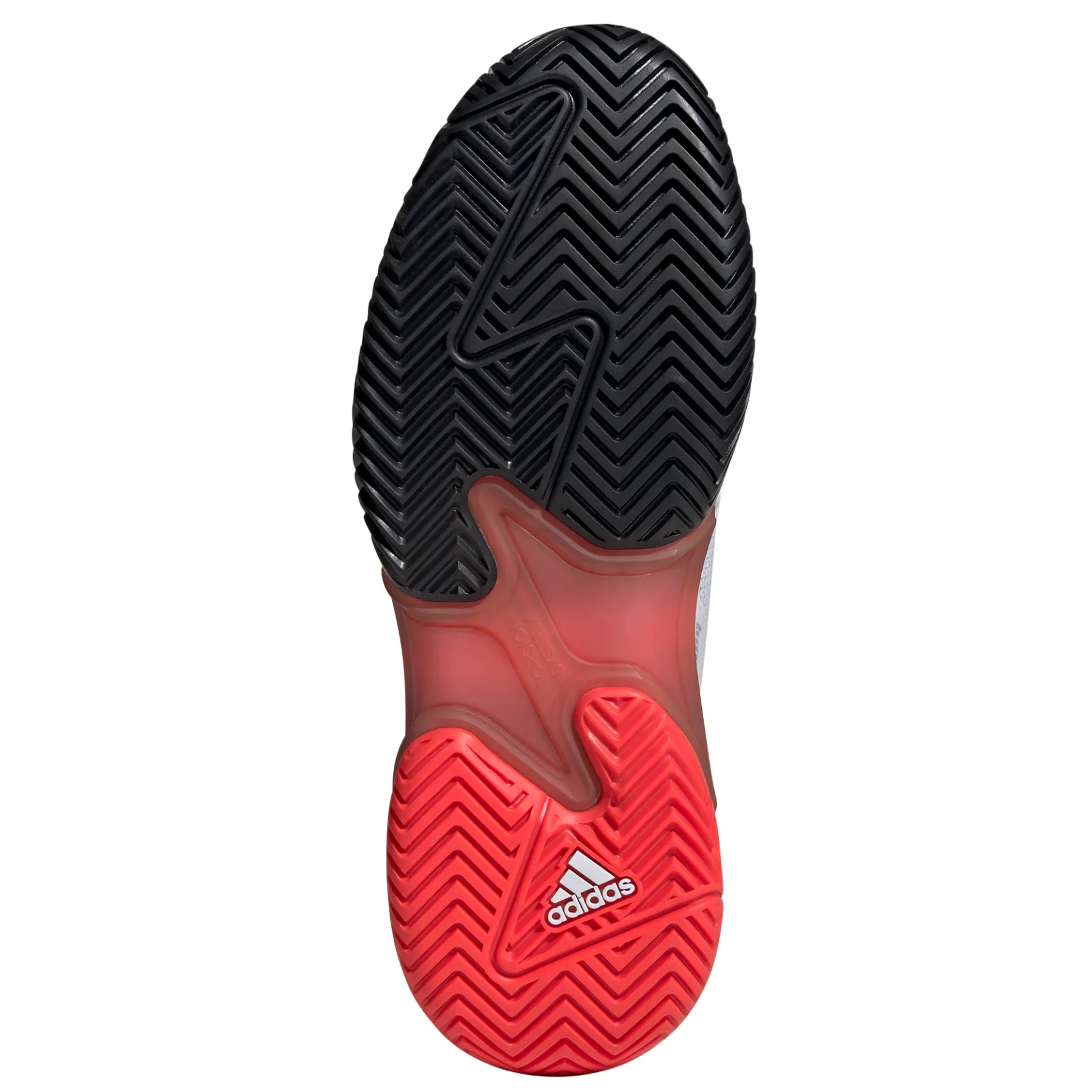 Adidas Barricade 13 Mens Tennis Shoes - Cloud White/Core Black/Lucid Red Stable base Quick lace