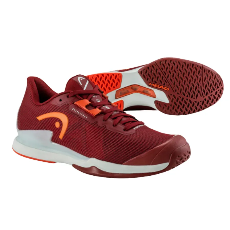 Anti Slip Step Cushion Head Sprint Pro 3.5 Men Tennis Shoes - Dark Red/Orange