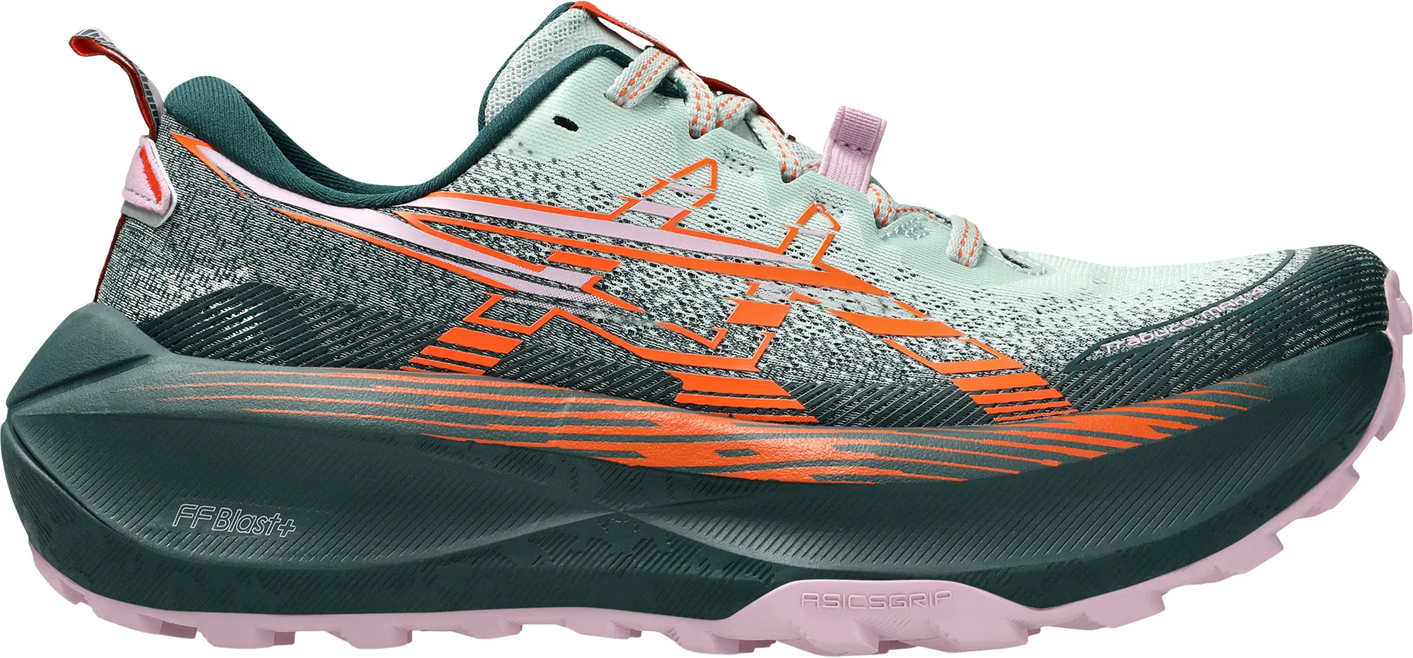 Asics Trabuco Max 4 Womens Trail Running Shoes - Green core strength Responsive