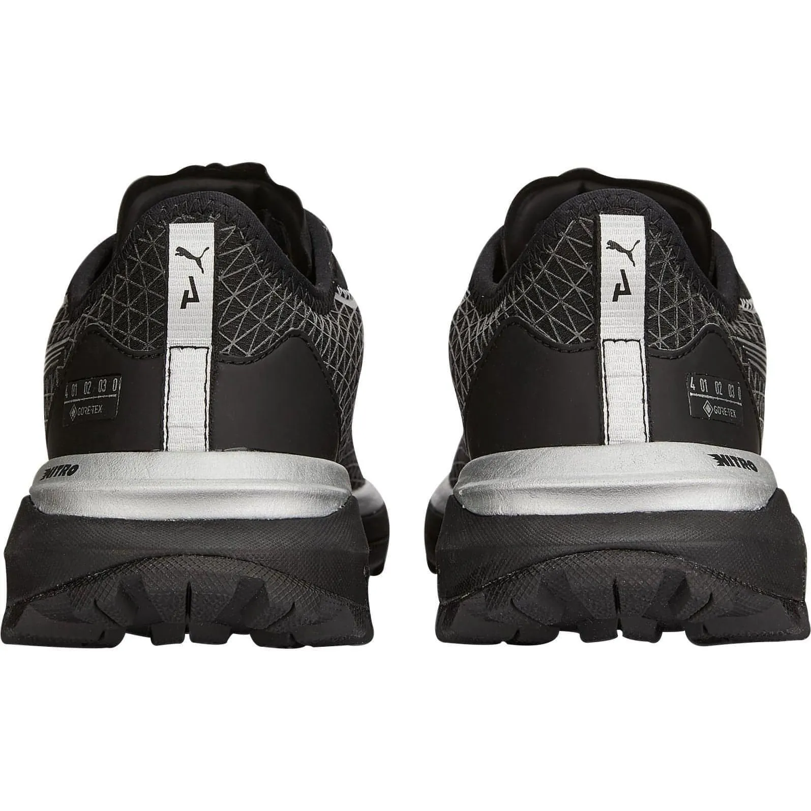 Heel notch enhances Achilles mobility and comfort Puma Voyage Nitro 2 GORE-TEX Womens Trail Running Shoes - Black