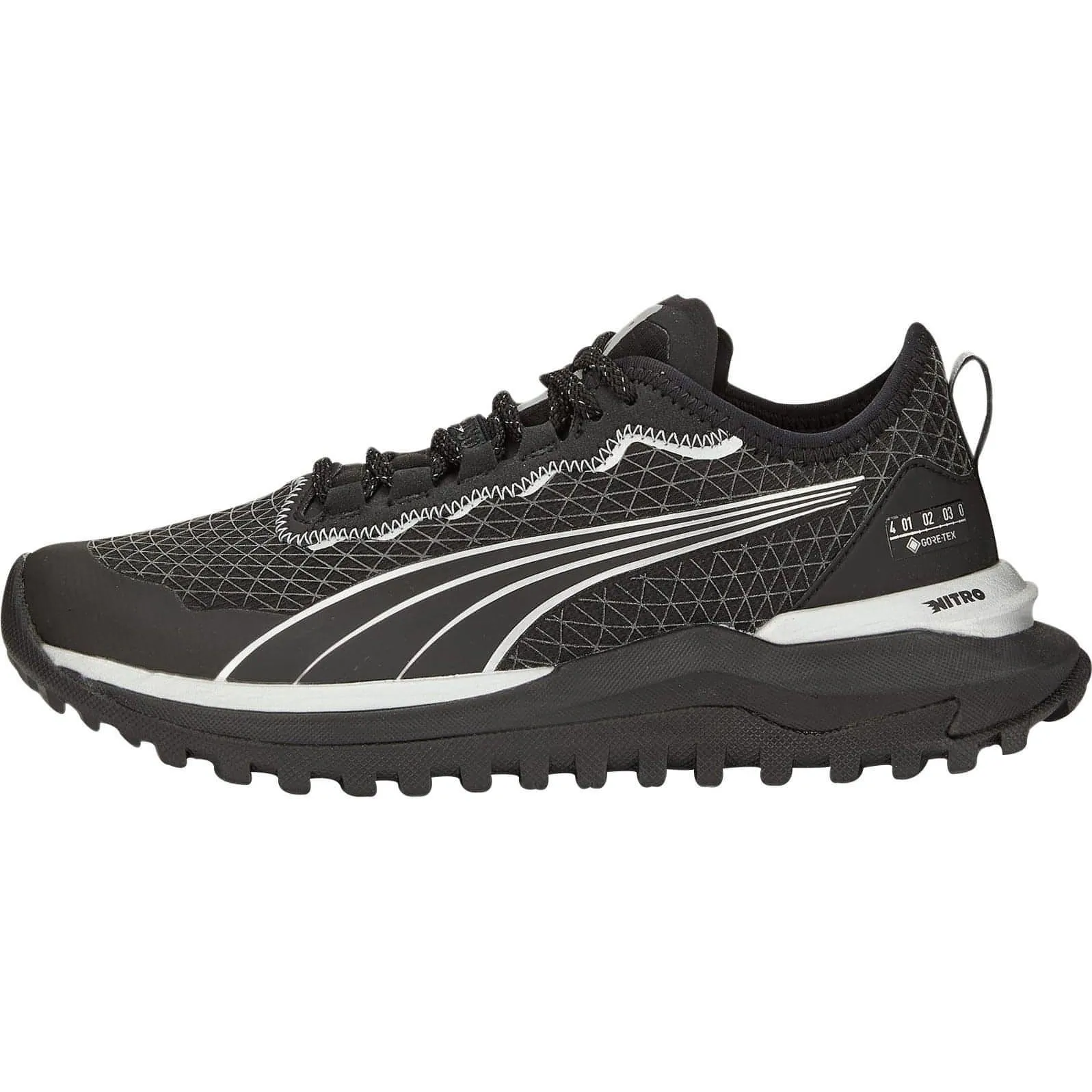 Agile Build Active Flexibility Puma Voyage Nitro 2 GORE-TEX Womens Trail Running Shoes - Black