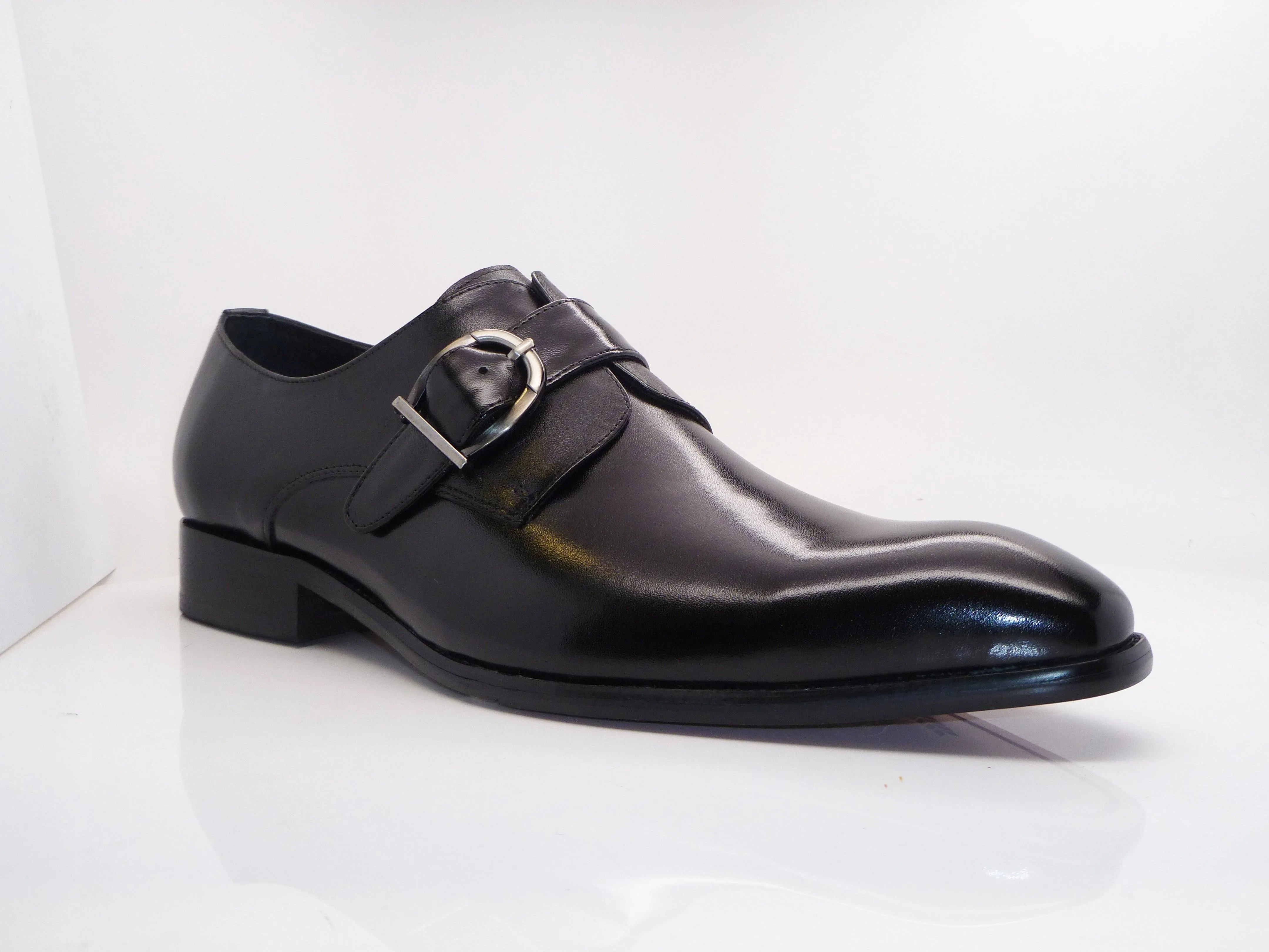 Calfskin Monkstrap Black Mid Rise Classic Shade