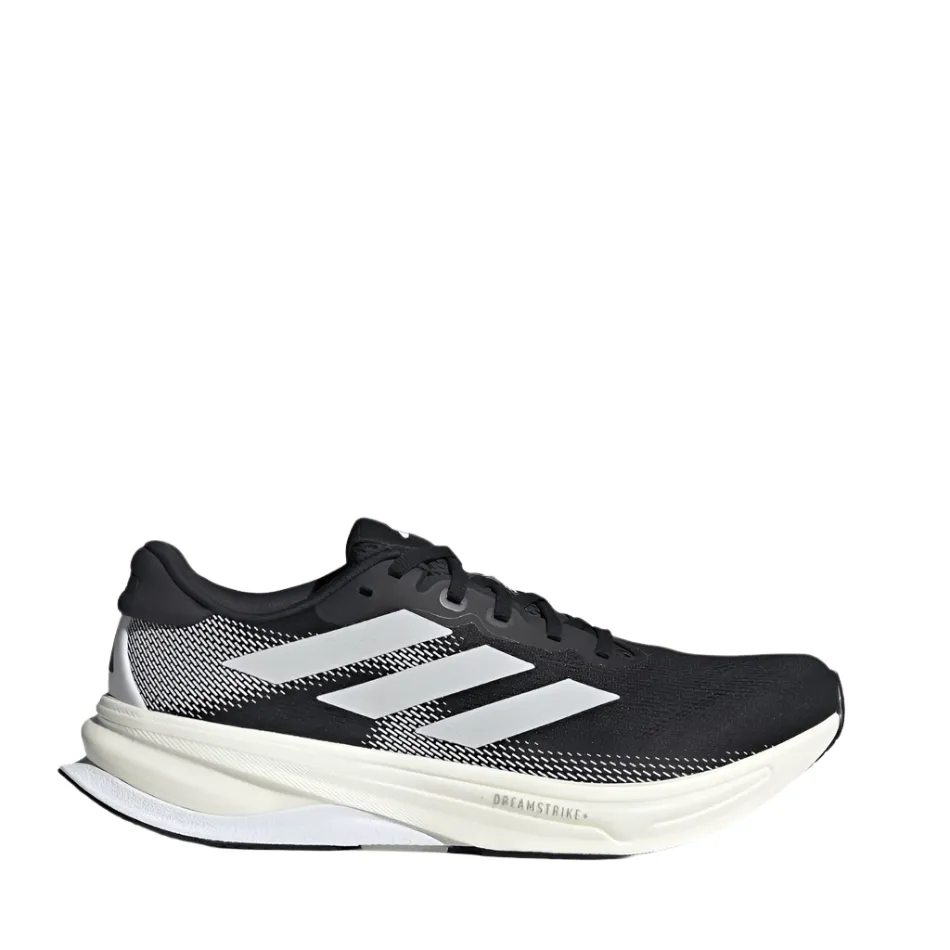 futuristic running option Adidas Men's Supernova Solution 2 Running Shoes in Core Black/Cloud White/Core Black SS25