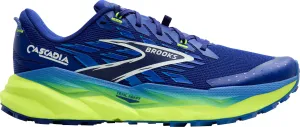 Brooks Cascadia 19 WIDE FIT Mens Trail Running Shoes - Blue Walking Use