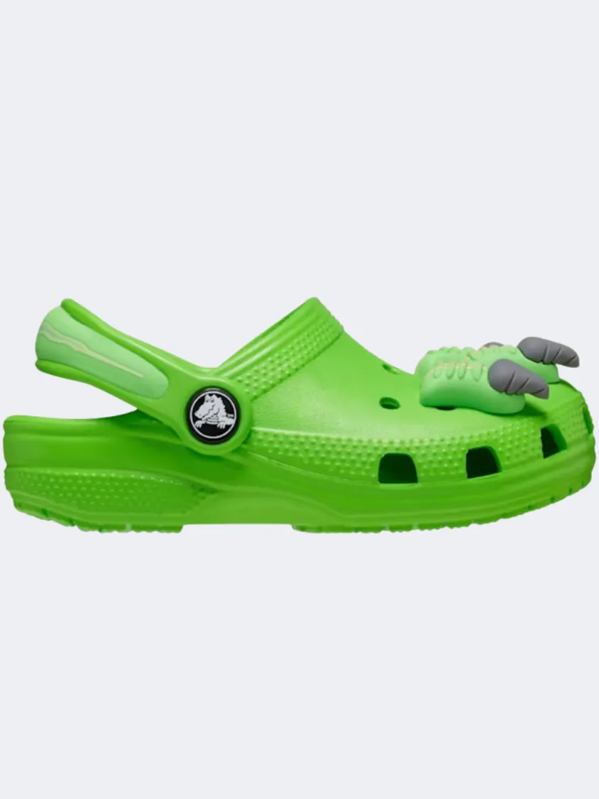 Crocs Classic I Am Dinosaur Kids Lifestyle Slippers Green Slime Flexibility Feature