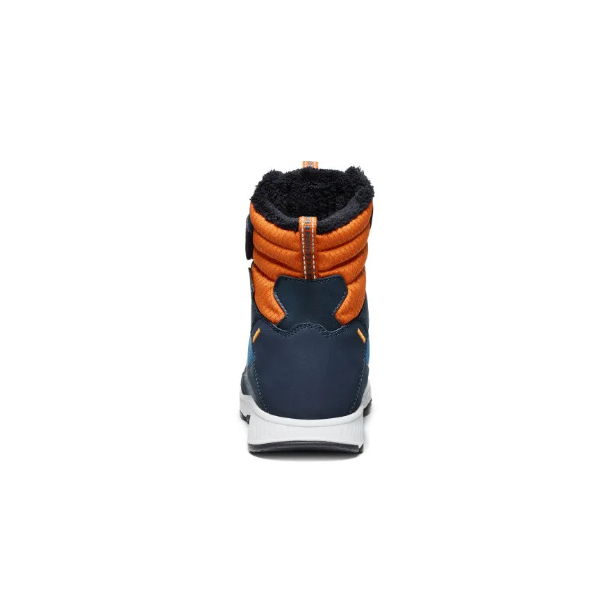 Big Kids' Skua Waterproof Winter Boot  |  Sky Captain/Gold Flame Flow Support Active Fashion
