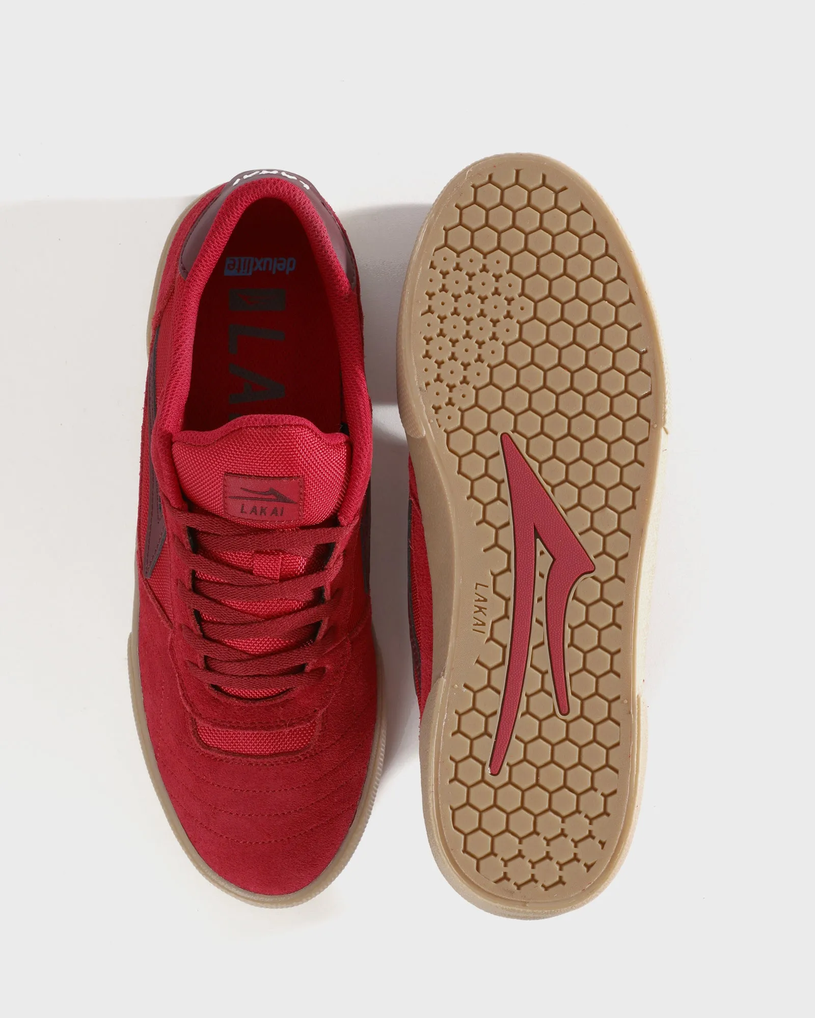 Cambridge - Red/Burgundy Suede Grip Hold Tech Knit