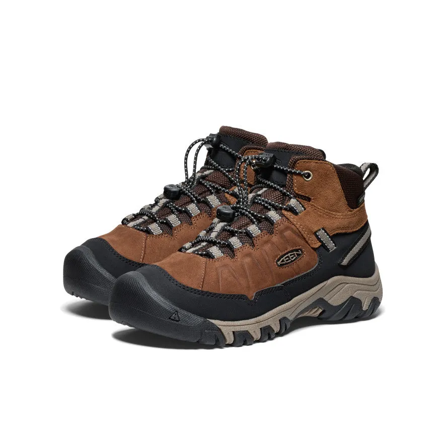 Soft Grip Big Kids' Targhee IV Waterproof Hiking Boot  |  Bison/Brindle