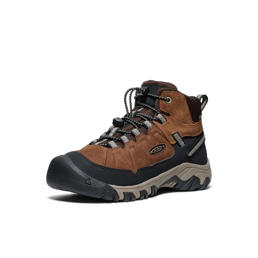Supportive Build Big Kids' Targhee IV Waterproof Hiking Boot  |  Bison/Brindle