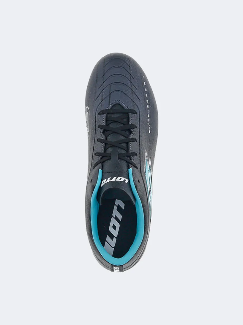 Lotto Solista 700 Ix Fg Men Football Shoes Black/Blue Moisture   Wicking