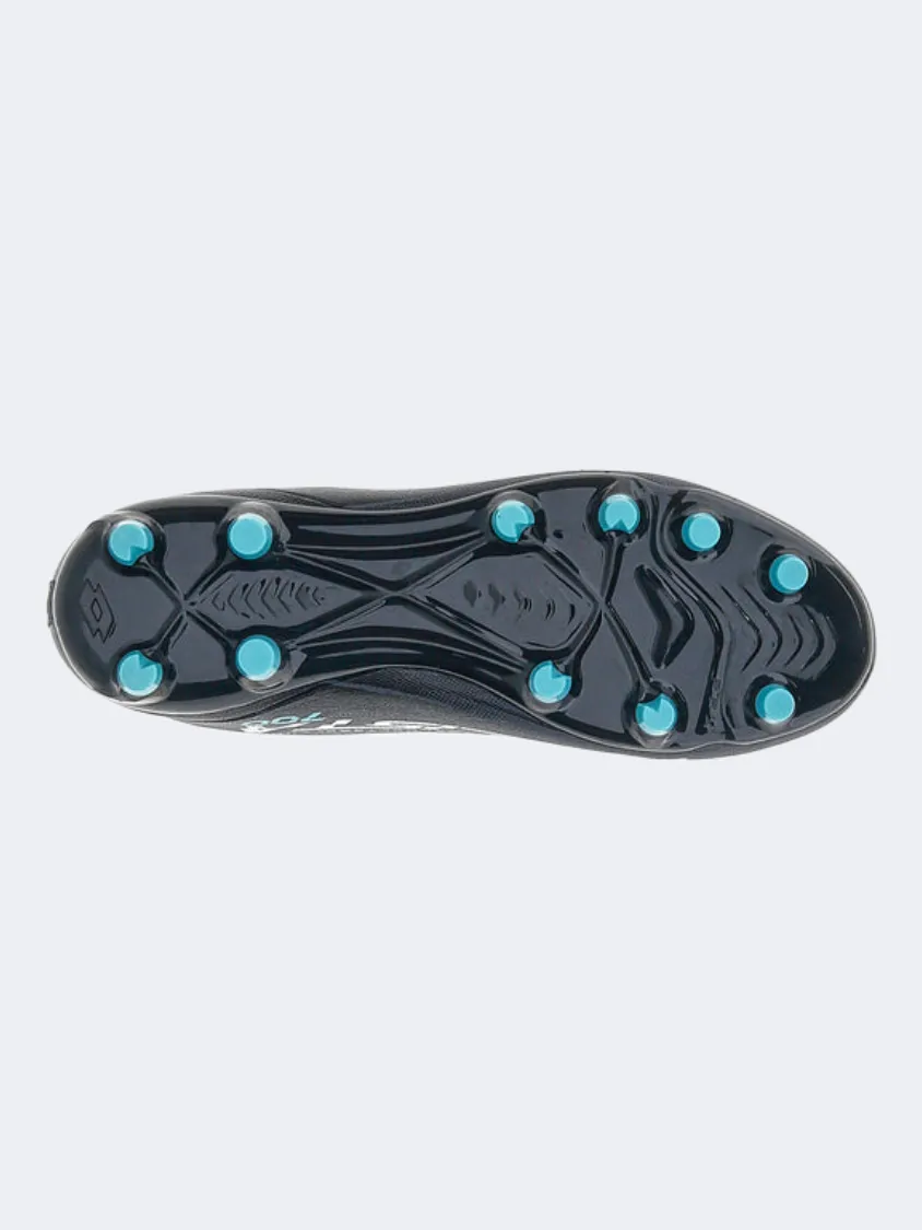 Lotto Solista 700 Ix Fg Men Football Shoes Black/Blue Comfort Enhancement treasure - hunt - ground shoes