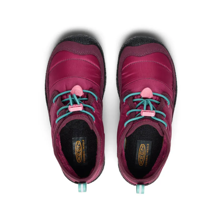Power Flow Galaxy Tone Big Kids' Howser II Waterproof Chukka  |  Beaujolais/Pool Blue