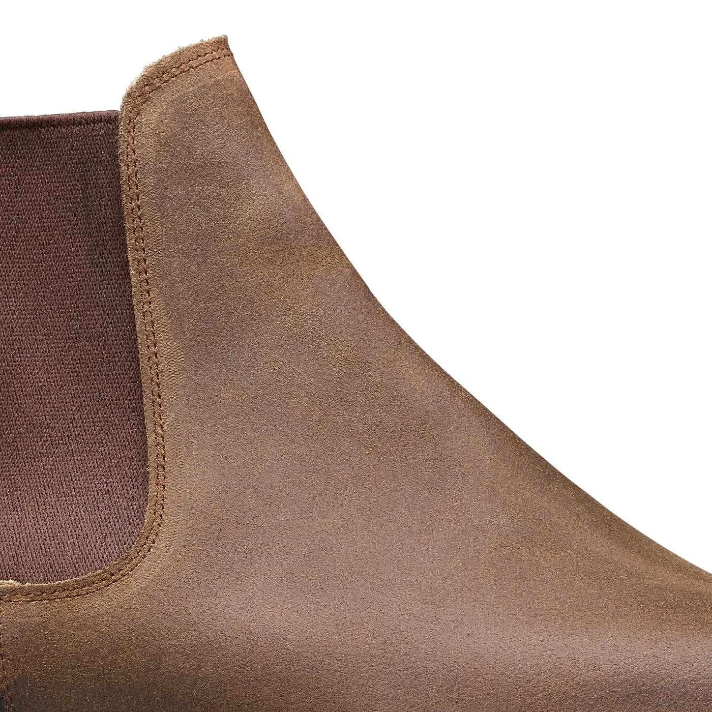 Stylish Pair Chic and Cozy Chelsea 5 Natural Rough-Out Suede