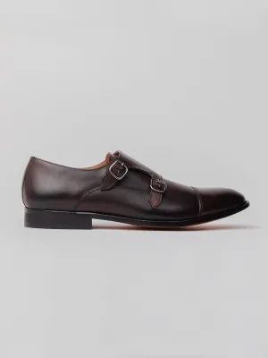 Height Gain Fashion Forward ARISTOCRAT DOUBLE MONKS - Dark Brown