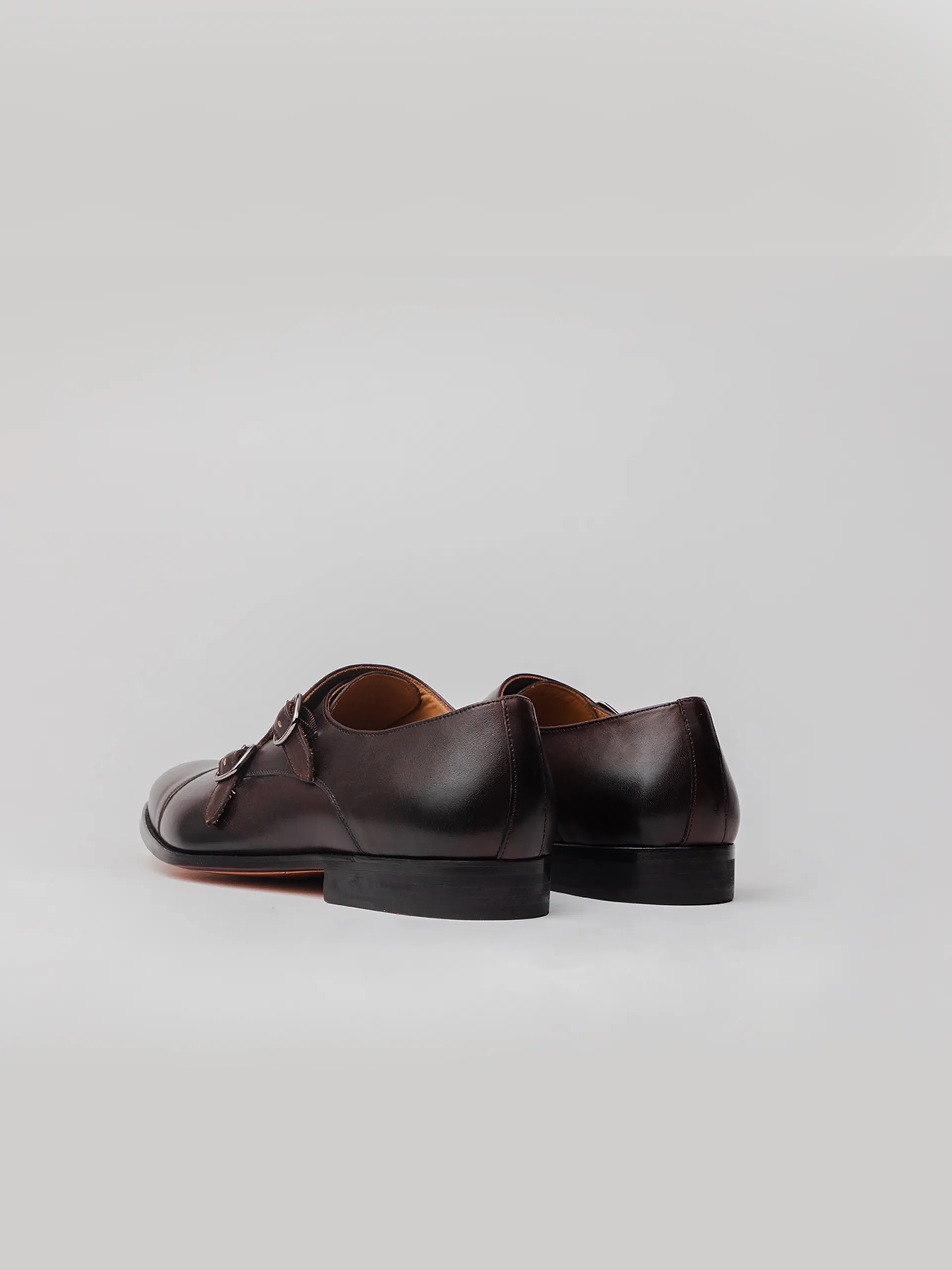 Travel Pair Vintage Inspired ARISTOCRAT DOUBLE MONKS - Dark Brown