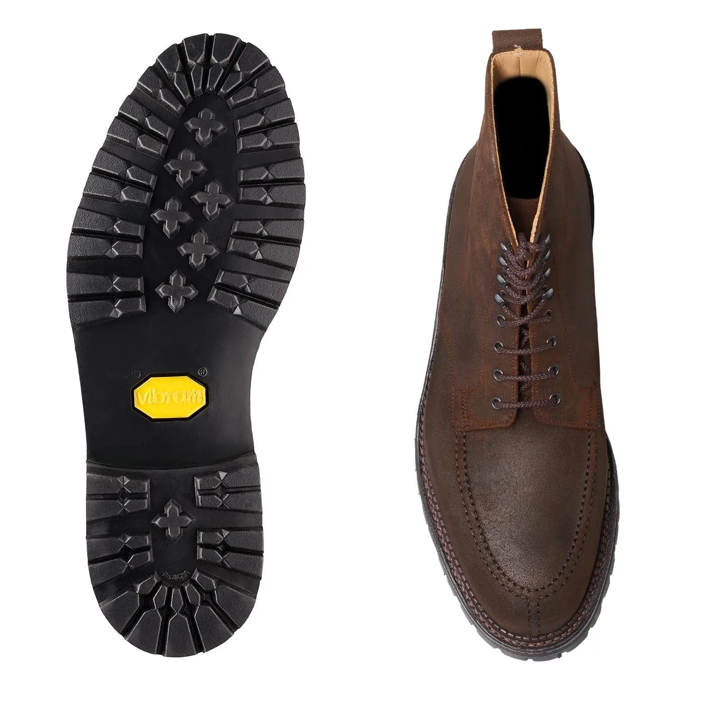 Indiana Dark Brown Rough-Out Suede Simple Finish