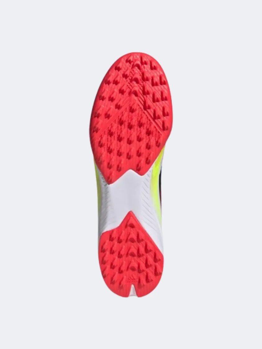 Toe Protection tennis shoes Adidas F 50 League Tf Men Football Shoes White/Black/Yellow